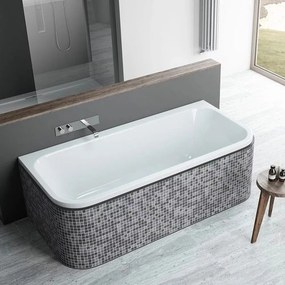 Cada dreptunghiulara Radaway Arania acril 180x85 cm alb lucios