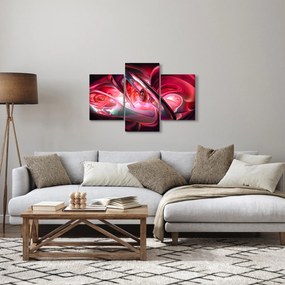 Tabloul fractalilor în roșu (90x60 cm)