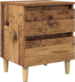 vidaXL Dulap de pat cu sertar Lemn Vechi 40 x 35 x 50 cm Lemn compozit