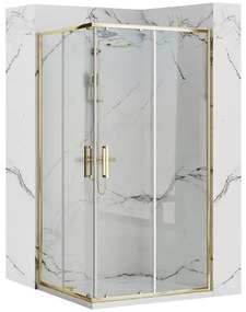 Cabina de dus Rea Punto cu cadita neagra 80x100 cm auriu