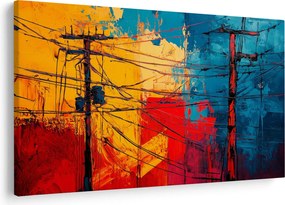 Tablou - Linii electrice abstracte (90x60 cm)