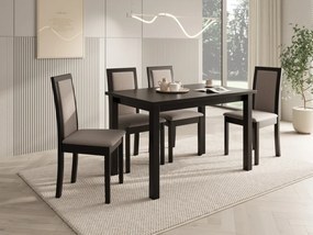 Scaun tapitat, din lemn, Nola IV, ADRK Furniture (Culoare: Alb / Opium 20)