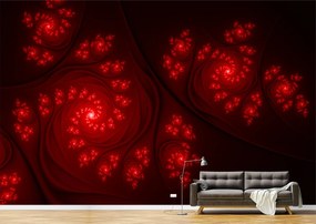 Tapet Premium Canvas - Florile rosii abstract
