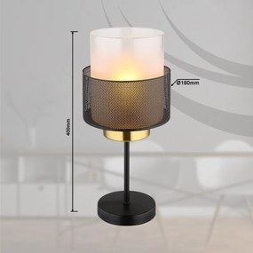 Veioza/Lampa de masa OLGA negru/satin