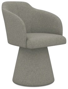 Scaun de sufragerie gri tapițat Kanoa – Makamii