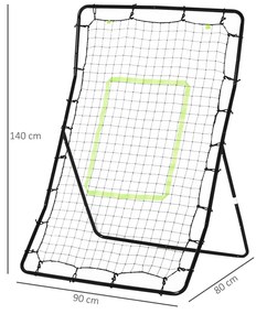 HOMCOM Plasa Elastica Elastic pentru Fotbal și Rugby Portabil, 90x80x140cm | Aosom Romania