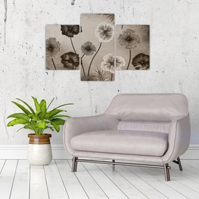 Tablou - Flori desenate (90x60 cm)