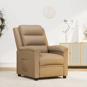 342369 vidaXL Fotoliu rabatabil, cappuccino, piele ecologică