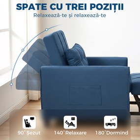 HOMCOM Fotoliu transformabil și reclinabil | Aosom Romania