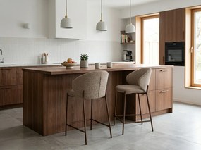 Scaun de bar KIOTO, nuc/bej