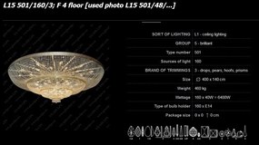 Plafoniera XXXL cristal Bohemia L15 501/160/3; F 4 floor