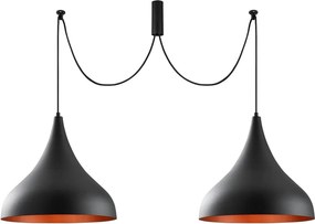Lustra BERCESTE N-1392, negru, metal, 131x41x127 cm