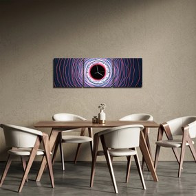 Tablou cercul abstact (cu ceas) (90x30 cm)