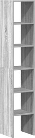 vidaXL Biblioteci 2 buc. stivuibile Gri sonoma lemn prelucrat