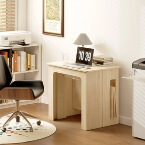 HOMCOM Masă de dining, masă pliantă, masă extensibilă pentru bucătărie, masă pentru sufragerie, PAL, 60-180 x 85 x 75 cm, natural | Aosom Romania