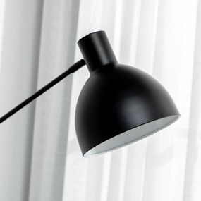 HOMCOM Lampadar de podea pentru living 40 W înălțime ajustabilă, abajur și braț pivotant, comutator la picior, soclu E27, negru | Aosom Romania