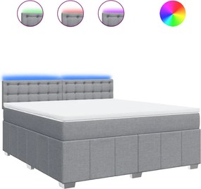 vidaXL Pat continental, gri deschis, 180x200 cm, material textil