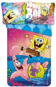 SpongeBob Fun set de așternuturi 135×200cm, 80×80 cm