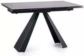 Masa extensibila Salvadore Ceramic II CORSO GREY/negru mat L120-180 cm