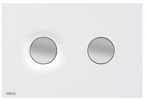 Clapeta de actionare alb/crom mat Alca Dot Dot