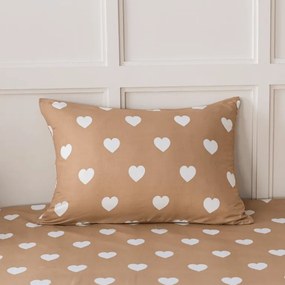 Lenjerie de pat din microfibra CARAMHEART maro Dimensiune lenjerie de pat: 2 buc 70 x 90 cm | 200 x 220 cm