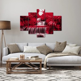 Tablou - Cascade indoneziene în roșu (150x105 cm)