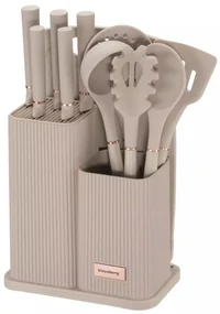 Set 12 piese de ustensile si cutite cu tocator si suport Klausberg KB 7935