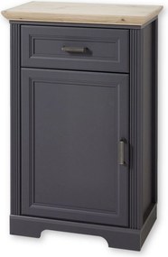 Comoda JASMIN, gri grafit/stejar artisan, PAL, cu o usa si un sertar,