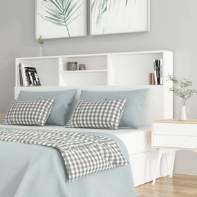 Tăblie de pat cu dulap, alb, 160x19x103,5 cm