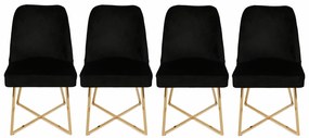 Set de scaune de sufragerie Madrid Black, 4 buc., 4 buc
