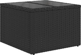 vidaXL Set de canapele pentru grădină cu pernă 8 pcs Negru și Crem