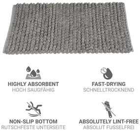 Covoraș de baie gri din material textil 50x80 cm Solivo – Wenko