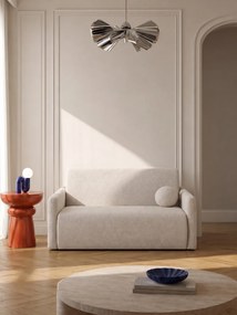 Canapea extensibilă Nido 3 locuri 140 cm cu ladă de depozitare - boucle bej deschis Quelle 03
