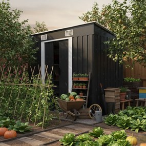 Căsuță de grădină pentru unelte L, 196x122x182 cm, antracit Jurhan