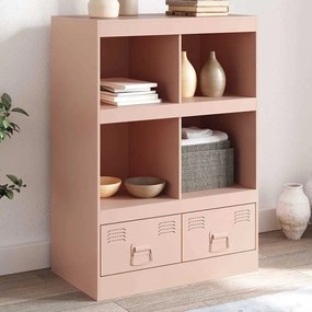 vidaXL Comodă Roz 67x39x95 cm oțel