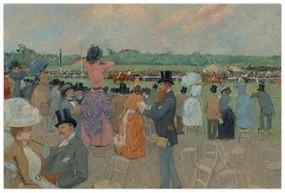 Tablou - Jean-Louis Forain, The Races at Longchamp, reproducere (90x60 cm)