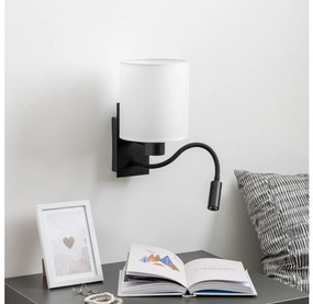 Lampă LED de perete Brilagi NUBILA 1xE27/25W/230V + LED/3W negru/alb