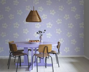 Fototapet, Cute Stars, Lilac, Rebel Walls