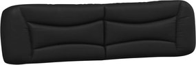 vidaXL Pernă pentru tăblie pat, Hvar, negru, 200 cm, piele artificială