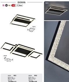 Plafoniera LED design geometric Donya 33x33cm
