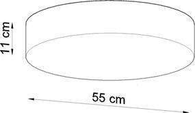 Plafonieră argintie ø 55 cm Atis – Sollux