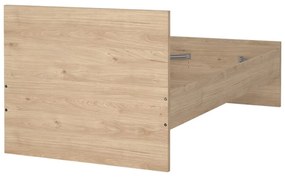 Pat în culoare naturală cu aspect de lemn de stejar 90x190 cm Naia – Tvilum