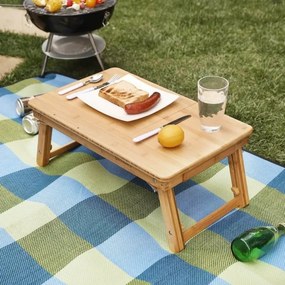 Masă reglabilă pentru pat LAT, pentru laptop/PC, maro