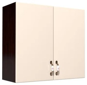 Corp superior 80 cu 2 usi cu scurgator de vase Zebra MDF vanilie simplu
