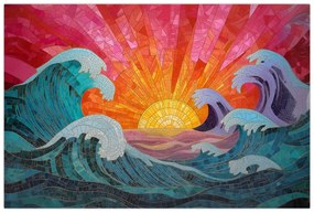 Tablou - Mozaic de valuri (90x60 cm)