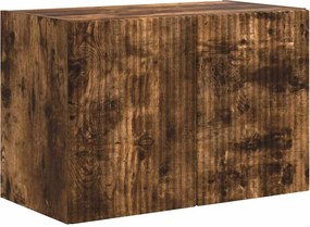 vidaXL Dulap TV de perete Pe perete Stejar fumuriu 59,5 x 31 x 40 cm