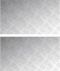 vidaXL Trepte Dreptunghiular 2 pcs Argintiu 70 x 40 cm Aluminiu