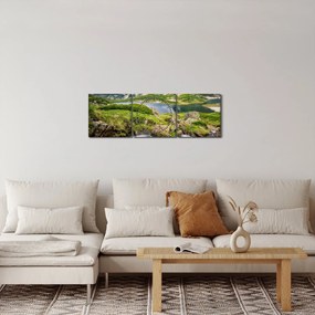 Tablou - Vedere la Muntele Rila (cu ceas) (90x30 cm)