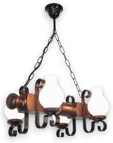 Candelabru rustic fabricat manual din lemn Rustic WOOD-RU-SP4