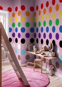 Fototapet, Big Dots, Happy Pink, Rebel Walls
